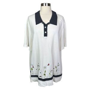 Vintage 90’s Teddi Woman Embroidered Blouse - Size 2XL